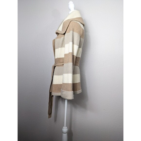 Banana Republic Italian Yarn Open Striped Belted Cardigan XS Merino Cashmere N17 - Picture 5 of 7